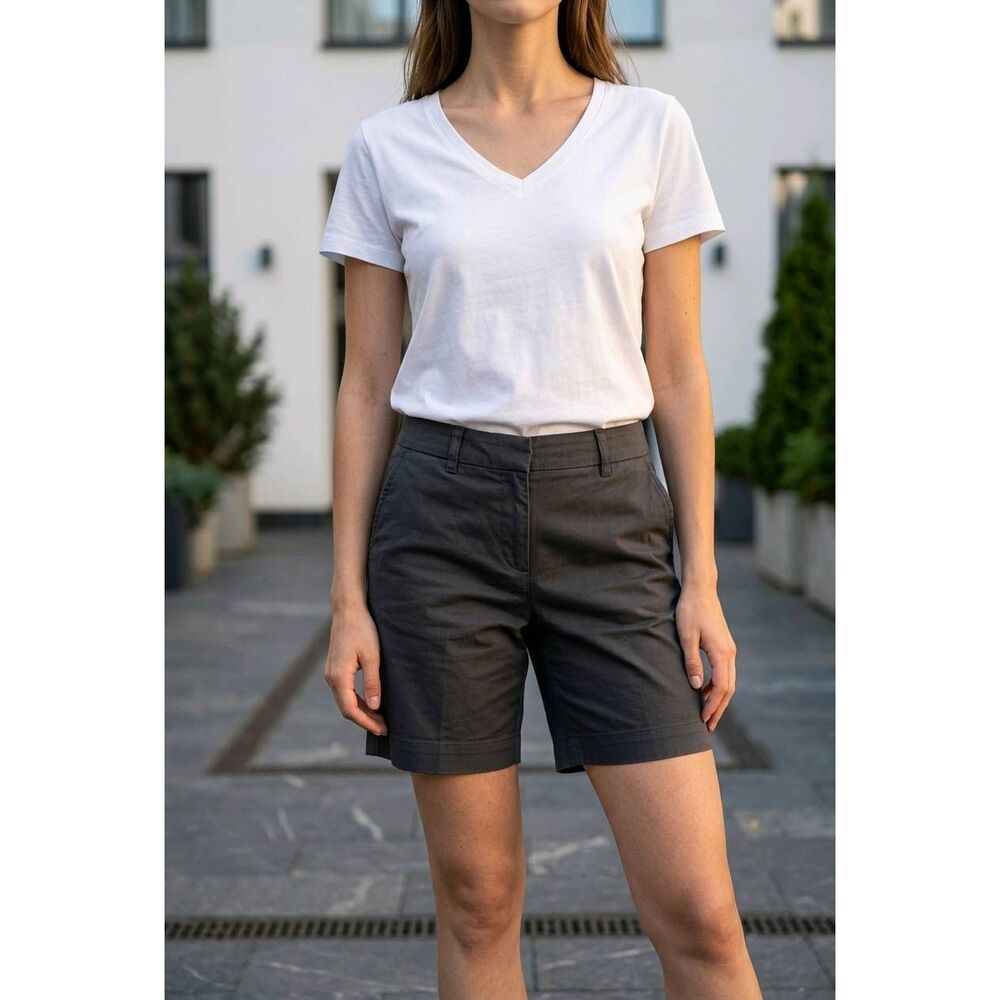 🇬🇪🍑Gap Black Stretch Preppy Chino Shorts Size 8